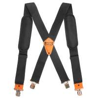 Black Suspender Heavy Buty Belt with Pad