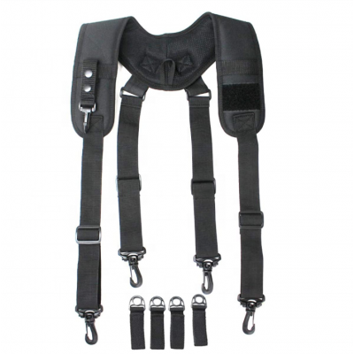 Tactical Duty Belt Harness Padded Adjustable Tool Belt Suspenders with Key Chin