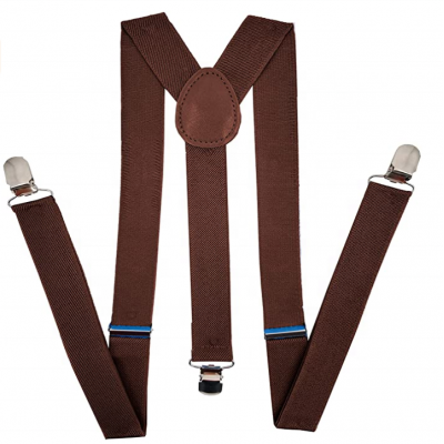 Adjustable Elastic Y Back Style Suspenders for Men and Women With Strong Metal Clips