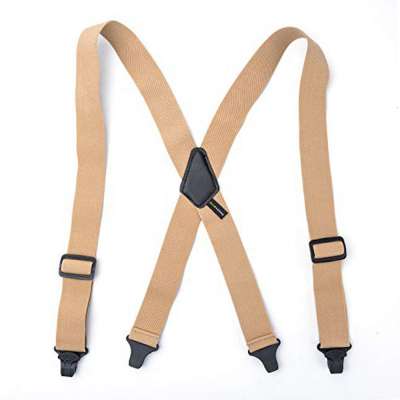 Suspenders for Men, with Heavy Duty Clip Wide X-Back for Work